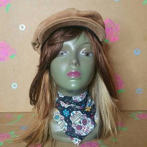 Vintage Wilsons Brown Suede Leather Newscap Hat